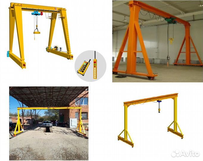 Легкий козловой кран 5 тн с талью,радиоуправлением
