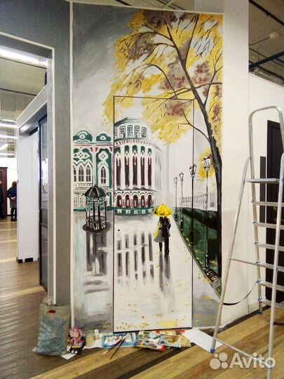 Роспись стен в интерьере