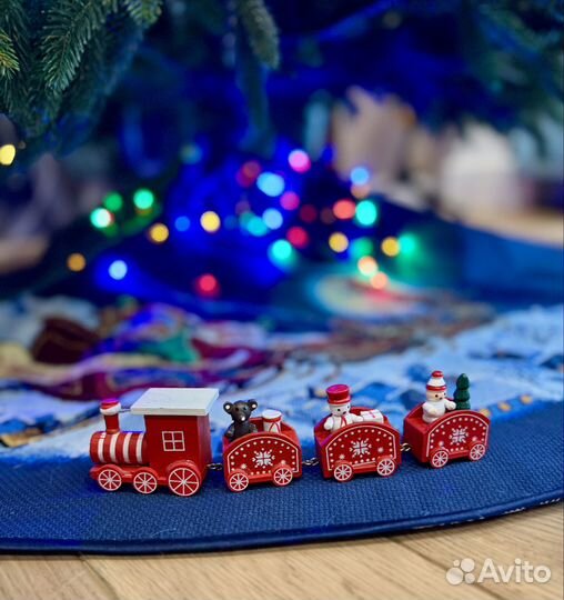 Новогоднее украшение Красный паровозик