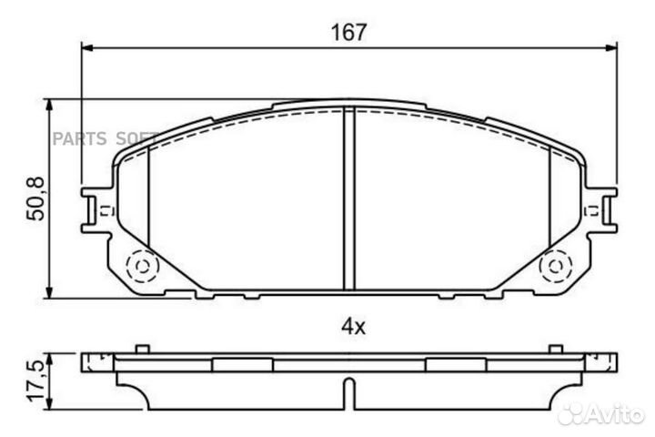 Bosch 0986495404 Колодки тормозные jeep cherokee 1