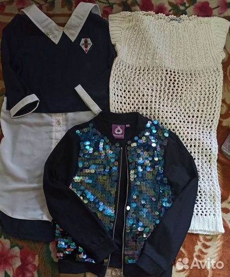 Вещи пакетом на девочку 128-140