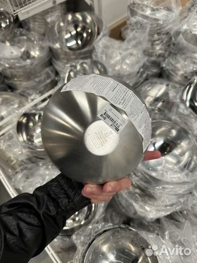 Сервировочная миска, нерж сталь IKEA Blanda blank