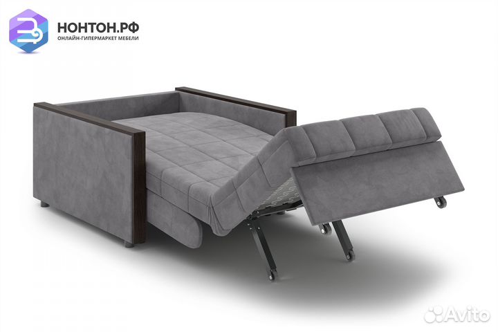 Кресло аккордеон Милена серое