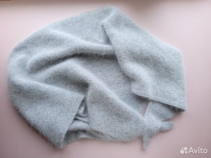 Бактус, косынка, ручная работа, вязаный