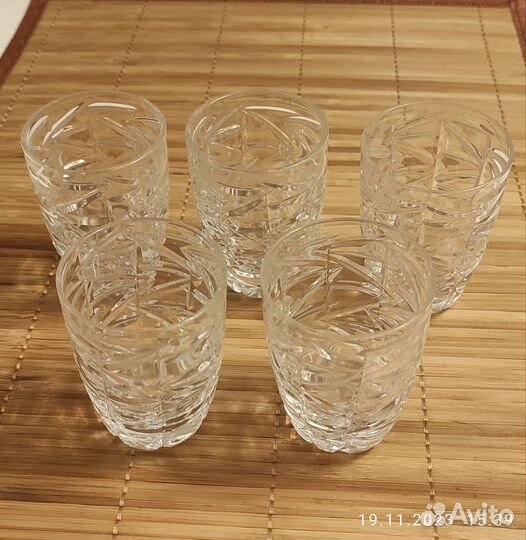 Рюмки хрусталь/стекло СССР, 5 комплектов