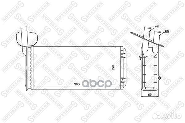10-35020-SX радиатор печки без AC VW T4 90 10