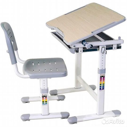 Растущие антиблик парта и стул 3-10 лет 125-170 см