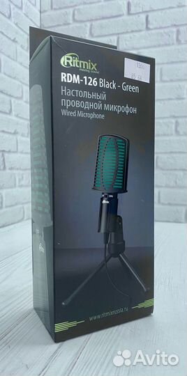 Микрофон настольный Rdm-126 Black-green Новый