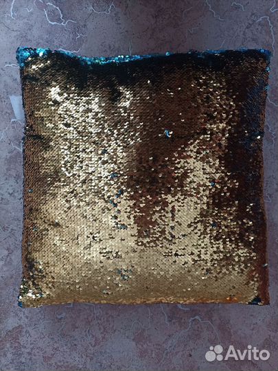 Подушка с пайетками 2х цветная
