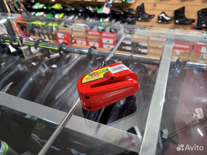 Замок на тормозной диск с сигнализацией на мото