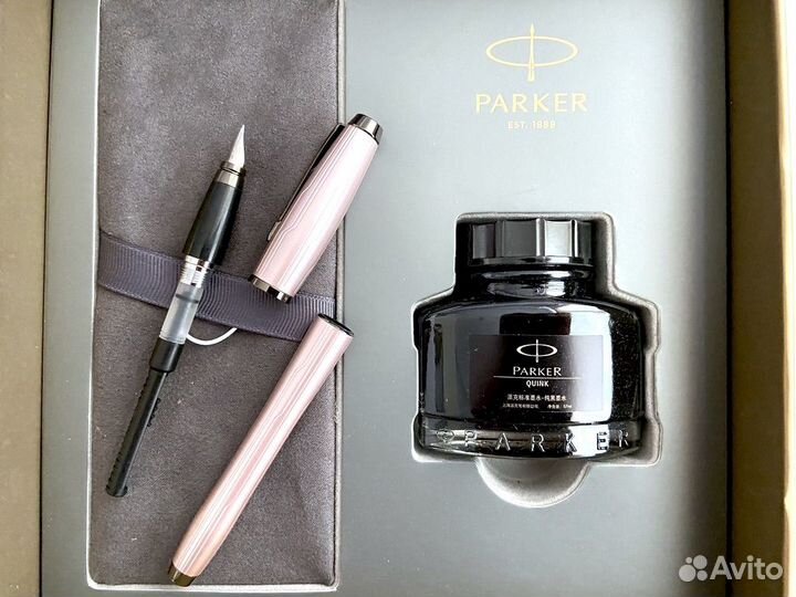 Ручка перьевая Parker + чернила в коробке