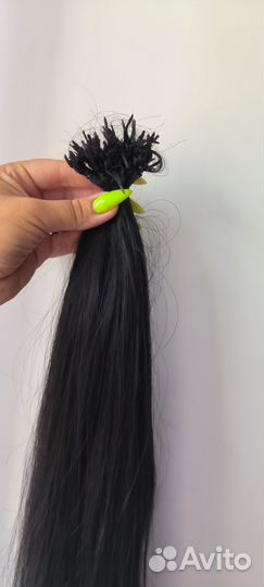 Волосы для наращивания 60 см черные