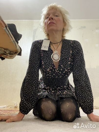 Платье zara черное 46