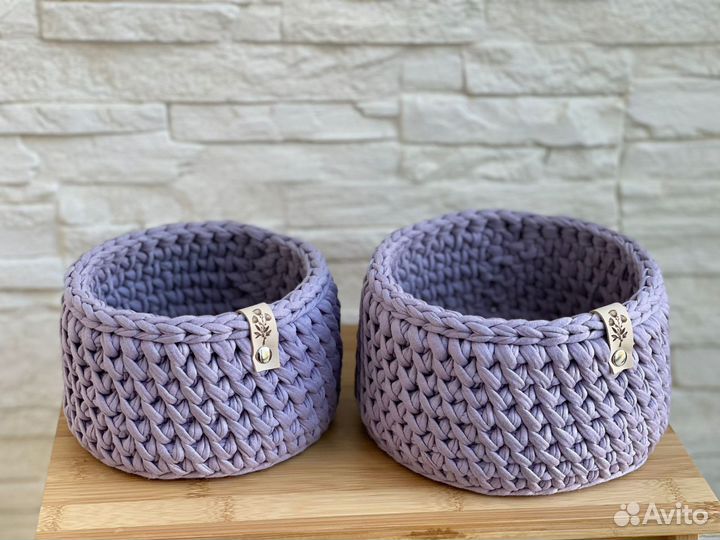 Корзинки из трикотажной пряжи