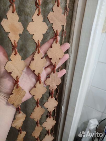 Шторы деревянные на дверь