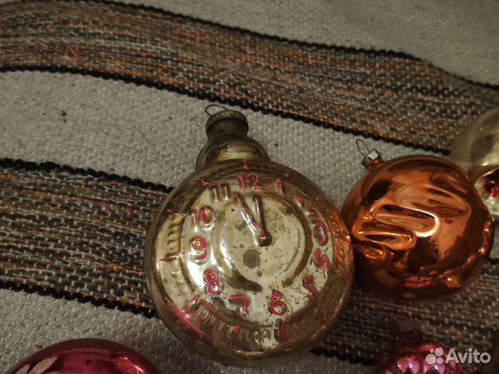 Елочные игрушки СССР стекло