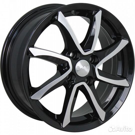 Скад Осака 6x15 4x100 ET 37 Dia 60.1 (черный барха