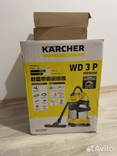 Универсальный пылесос Karcher WD 3 P premium новый
