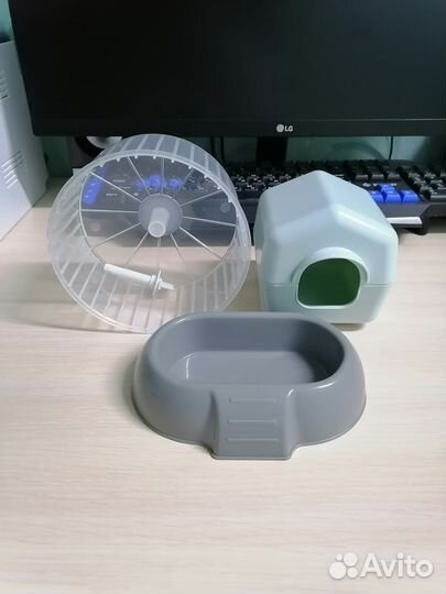 Новый домик и колесо для джунгарского хомяка