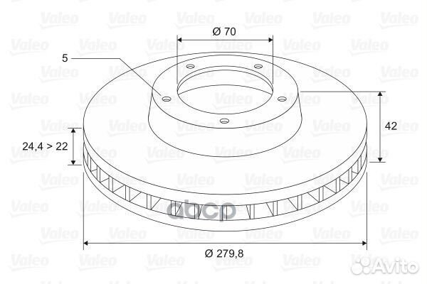 VL297684 диск тормозной передний Opel Astra 1