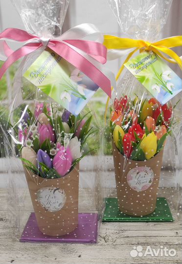 Тюльпаны из мыла ручной работы