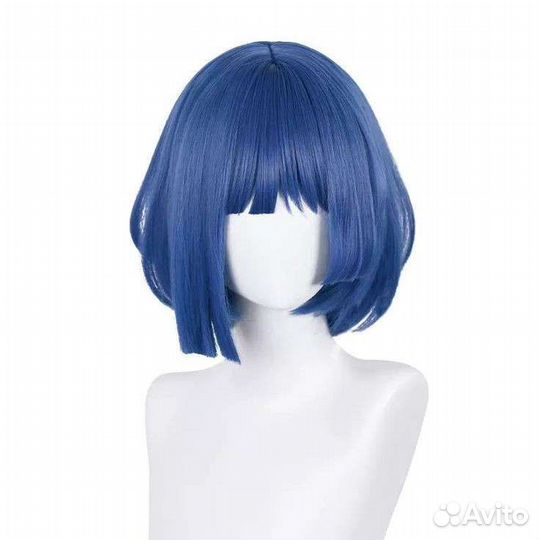 Парик для косплея голубой
