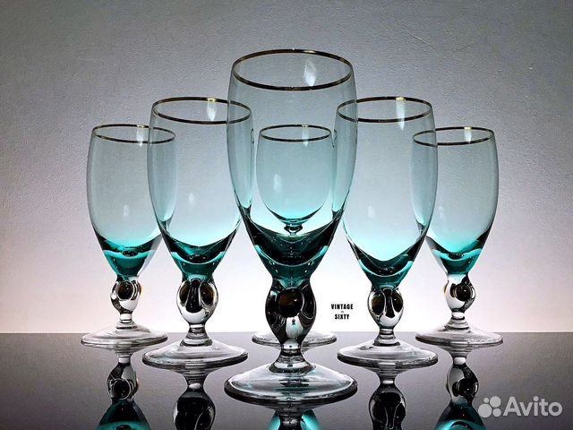 Фужеры бокалы Zlata Zuzana, Чехословакия, 60-е гг