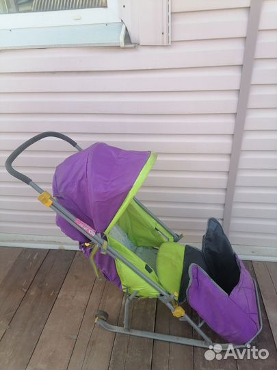 Детские зимние санки коляска