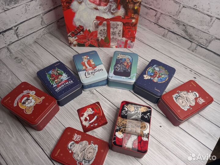 Носки мужские новогодние набор 3 пары