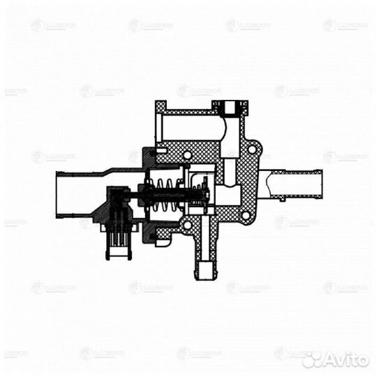 Корпус термостата с термостатом hevrolet Cruze (09) /Aveo T300 (11) (в сборе с алюм. корп.) (LT 0548