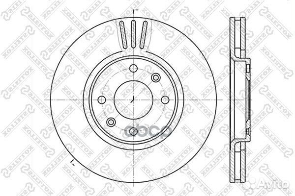 6020-1927V-SX диск тормозной передний Citroen