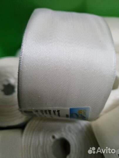 Лента атласная белая