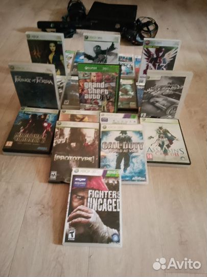 Xbox 360 с кинектом и с множеством игр