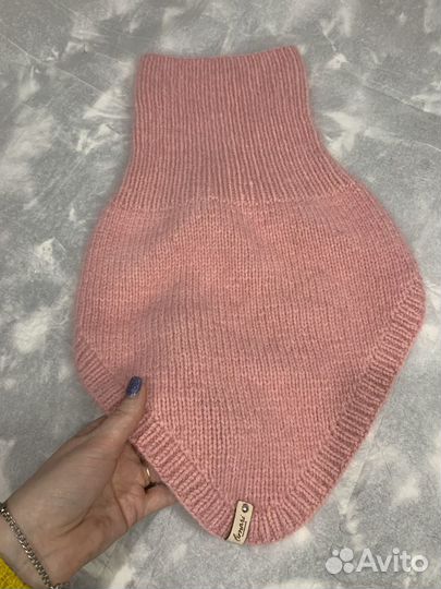 Шапка уголок, снуд, манишка