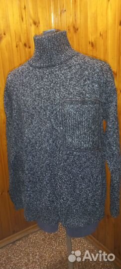 Теплый серый свитер 44-46р