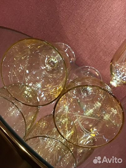 Бокалы цветное стекло СССР