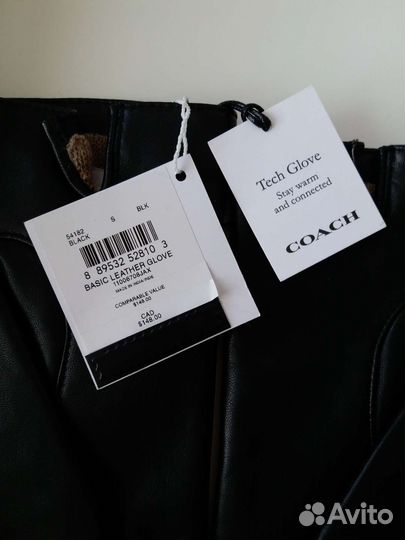 Перчатки кожаные coach оригинал