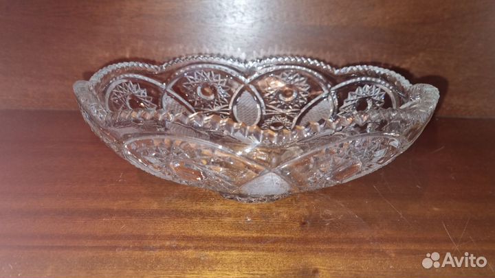 Фруктовница хрустальная