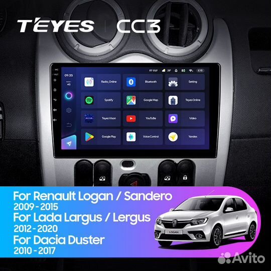 Магнитола Лада Ларгус 2012-2021 Андроид Teyes CC3