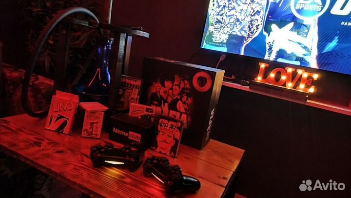 Почасовая аренда комнат с PS4 и 4К телевизорами