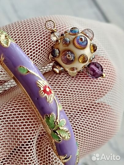 Цветные серьги, браслет, кулон