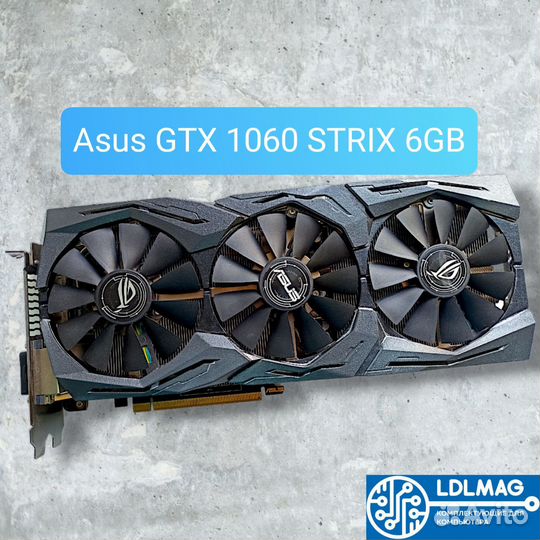 Видеокарта Asus GeForce GTX 1060 strix 6GB