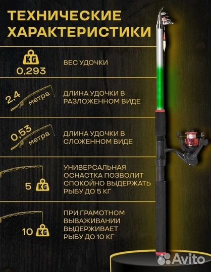 Удочка в сборе