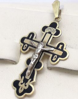 Крест / 2,41г / Золото585 / эмаль