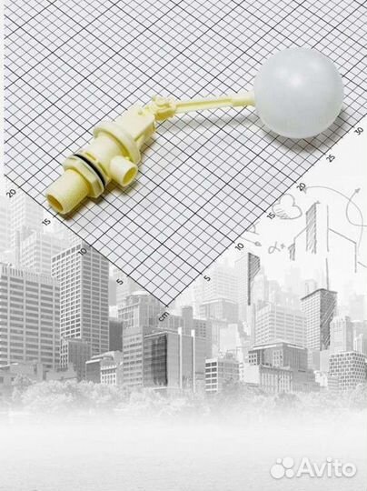 Поплавковый клапан G1 пластик шар, L 315 мм