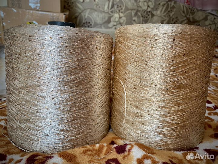 Пряжа с пайетками блестящая люрекс подмот