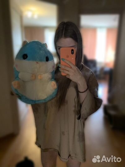 Мягкая игрушка Хомяк с пледом внутри