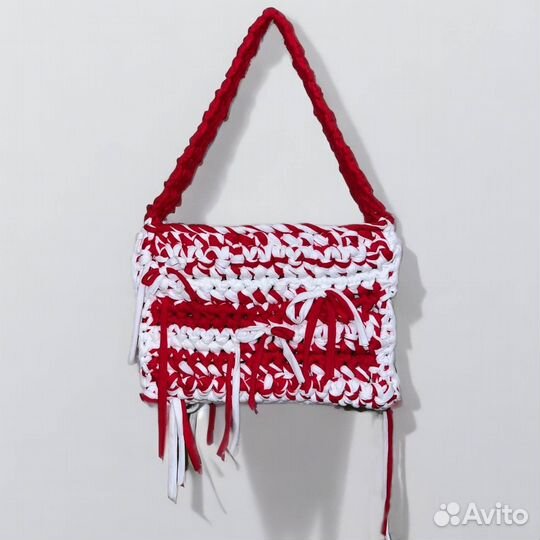 Сумка из трикотажной пряжи ручная работа
