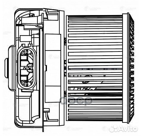 Электровентилятор отопителя для а/м Peugeot 107
