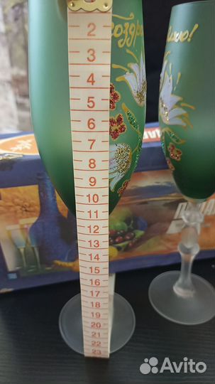 2 фужера хрустальных Новые